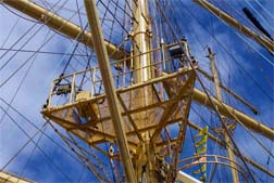 One of The Crows Nests on THe russioan Tall Ship - The Mir