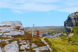 Waymarkers Line the Route of the Valasay to Tobson and Bosta Walk